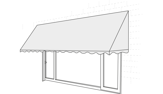 Diagram of a fixed canopy