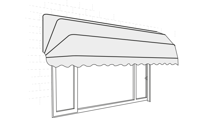 Diagram of a folding canopy