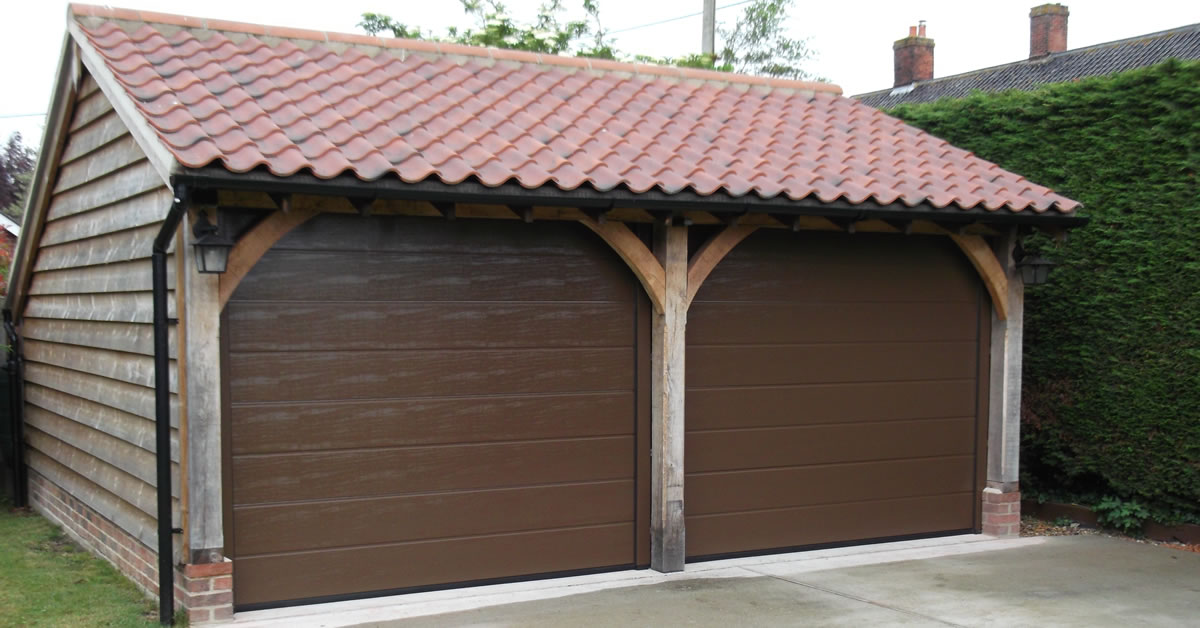 Glass Fibre Garage Doors installed in a Norfolk property