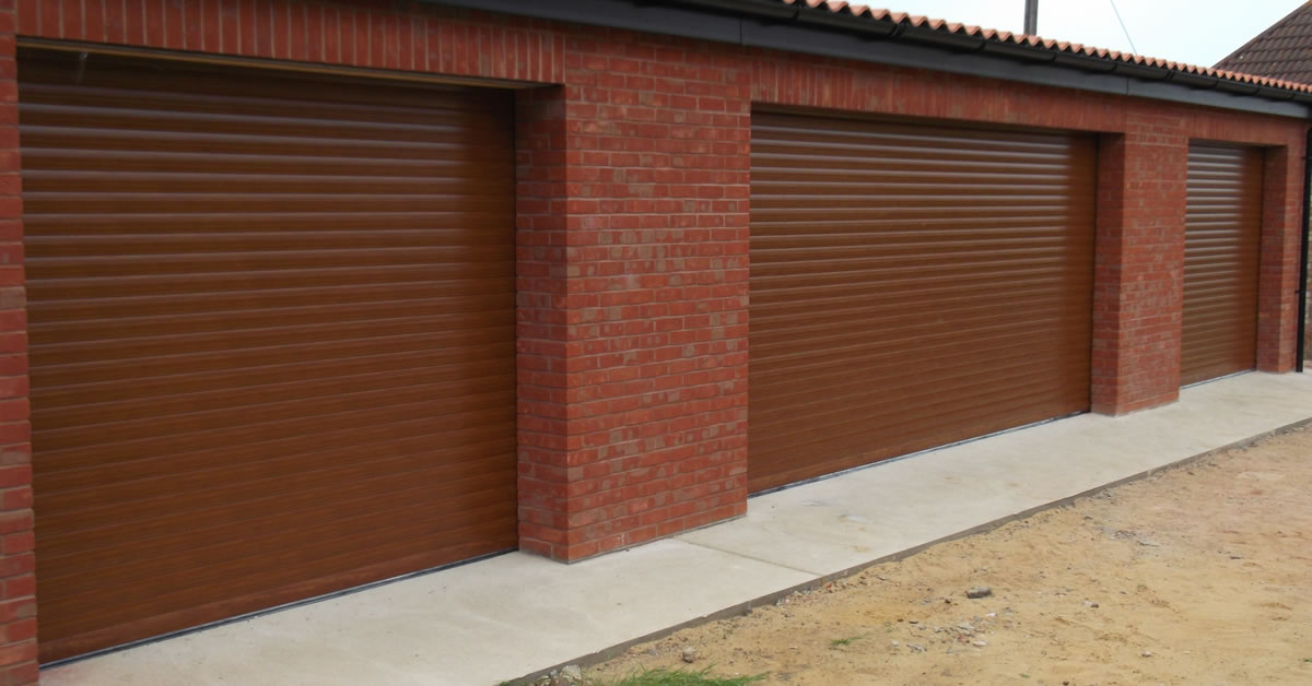 Three garage doors